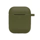 Чехол Silicone Case с карабином для Airpods 1 / Airpods 2 Army green - изображение 1