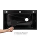 Lidz Handmade H7545B Мийка для кухні інтегрована Decor Black PVD Honeycomb 3,0/1,0 мм LDH7545BDECPVD48373 - зображення 5