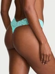 Трусики стрінги Victoria's Secret The Lacie Lace Thong Panty S Бірюзовий (27223491) - изображение 2