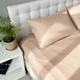 Комплект постільної білизни Emily Fiber Beige Stripe мікрофібра двоспальний євро 200x220 см бежевий (2800005054231) - зображення 1