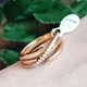 Кольцо Xuping Jewelry размеры: 17 ширина 8мм медзолото позолота 18К 8270 - изображение 2