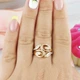 Кольцо Xuping Jewelry размеры:17 ширина 1.9см медицинское золото позолота 18К 8450 - изображение 4