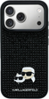 Etui Karl Lagerfeld Rhinestones Karl&Choupette Pin do Apple iPhone 17 Pro Black (3666339603335) - obraz 3