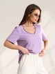 Футболка ISSA PLUS 15565 3XL бузкова (issa2007682794867) - зображення 2