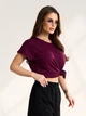 Футболка ISSA PLUS 15553 S темно-бордовая (issa2007682792375) - изображение 2
