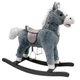 Конячка-качалка LeanToys з ніжками та сідлом 74 см сіра, 15565 (5905679071090) - зображення 1