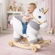 Конячка-качалка 2 в 1 LeanToys Єдиноріг білий, 28721 (5905991087038) - зображення 3