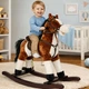 Конячка-качалка LeanToys з рухомим ротом і хвостом 74 см темно-коричнева, 2251 (5905884454947) - зображення 8