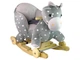 Конячка-качалка 2 в 1 LeanToys сіра в горошок, 15632 (5905679071694) - зображення 5