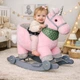 Конячка-гойдалка 2 в 1 LeanToys Єдиноріг рожевий, 28719 (5905991087014) - зображення 3
