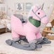 Конячка-гойдалка 2 в 1 LeanToys Єдиноріг рожевий, 28719 (5905991087014) - зображення 4