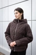 Демісезонна куртка Mila Nova К-315 48 шоколад+молоко - изображение 4