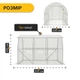 Садова теплиця парник 6м2 3х2х2 м LEOBRO Garden White MultiDoor LB-G111-WHT, плівка з фільтром УФ-4, біла - зображення 2