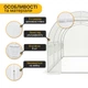 Садовая теплица парник 10м2 4х2.5х2 м LEOBRO Garden White MultiDoor LB-G112-WHT, с рамой из оцинкованной стали, белая - изображение 4