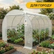 Садовая теплица парник 10м2 4х2.5х2 м LEOBRO Garden White MultiDoor LB-G112-WHT, с рамой из оцинкованной стали, белая - изображение 6