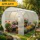 Садовая теплица парник 10м2 4х2.5х2 м LEOBRO Garden White MultiDoor LB-G112-WHT, с рамой из оцинкованной стали, белая - изображение 7