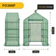 Стеллаж-теплица на 4 полки 130 г/м² LEOBRO LB-G121 Green 143x73x195 см, с защитой от ультрафиолета, из ПВХ, зеленая - изображение 4