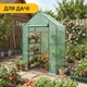 Стеллаж-теплица на 4 полки 130 г/м² LEOBRO LB-G121 Green 143x73x195 см, с защитой от ультрафиолета, из ПВХ, зеленая - изображение 8