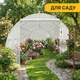 Садовая теплица парник 18м2 6х3х2 м LEOBRO Garden White MultiDoor LB-G114-WHT, с рамой из оцинкованной стали, белая - изображение 5