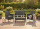 Комплект садових меблів Gardenline Reno Gray: Диван, 2 крісла та столик (Сірий) - зображення 1