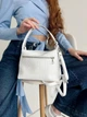 Небольшая сумка с ручками плетеная кожа ARTiS Bags 1669 4811-5113 Белая - изображение 4
