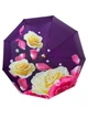 Зонт женский автомат Rain Flowers c цветочным принтом 9 спиц анти-ветер (1080) - изображение 3