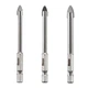 Набір свердел по склу та кераміці 5 + 6 + 8 мм HEX 1/4'' (6.35 mm) INTERTOOL SD-0293 - изображение 3