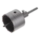 Комплект: Свердло корончасте по бетону 80мм + Перехідник SDS Plus 100мм INTERTOOL SD-7080 - изображение 1