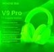 Навушники MCHOSE V9 PRO White-Blue Бездротова Ігрова Гарнітура, Радіоканал/Bluetooth/3.5мм. Знімний Мікрофон, RGB Підсвічування, Об'ємний звук 7.1, Автономна робота 250 Годин - изображение 11