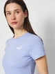 Футболка хлопковая женская Puma Ess Small No. 1 Logo Tee (S) 68237360 XS Intense Lavender (4069161935329) - изображение 4
