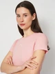 Футболка хлопковая женская Puma Ess Centered Cat Logo Tee 69291626 M Rosy Outlook (4069162386472) - изображение 4