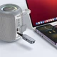 Автомобільний Bluetooth адаптер Borofone BC51 Clear Way AUX BT 5.4 Grey - изображение 5