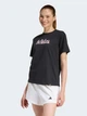 Футболка хлопковая длинная женская Adidas Soft Sports Graphic Tshirt JZ7894 XS Black (4068821822344) - изображение 1