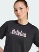 Футболка хлопковая длинная женская Adidas Soft Sports Graphic Tshirt JZ7894 XS Black (4068821822344) - изображение 4