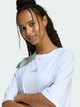 Футболка хлопковая оверсайз длинная женская Adidas Mini Embroidery Oversized Graphic T-Shirt KA5086 L White (4068814093188) - изображение 4