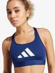 Спортивный топ для фитнеса женский Adidas Powerreact Graphic Bra JN1332 L Dark Blue (4068801887745) - изображение 4