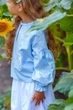 Вишиванка для дівчинки Trend Спів 104 Блакитний (SOLD2203) - зображення 2
