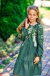 Вишита сукня для дівчинки Trend Мілана 122 Хакі (SOLSUD2235) - зображення 2