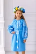 Вишита сукня для дівчинки Trend Листя 104 Блакитний (SOLSUD2225) - зображення 1