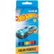 Олівці кольорові Kite 12 кольорів, тригранні Hot Wheels HW25-053 - зображення 1