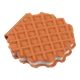 Блокнот ZiBi Chocolate Waffle 90x90 мм 80 аркушів нелінований ароматизований Soft Touch обкладинка ZB.12470-40 - изображение 1