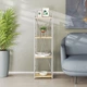 Этажерка 4/34 Ferrum-decor Серии Конект 120x34x28 серый ДСП Дуб Артизан 16мм (FRD-104285) - изображение 1