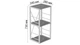 Этажерка 3/34 Ferrum-decor Серии Конект 73x34x28 белый ДСП Бетон 16мм (FRD-105527) - изображение 6