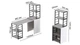 Стол-тумба трансформер Смарт 3/1 с этажеркой Ferrum-decor 1430x1450x500 Черный металл ДСП Белое 16 мм (FRD-105109) - изображение 7
