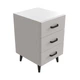 Тумба Вива 3 на конусных ножках Ferrum-decor 56,5x35x40 Черный металл ДСП Белый 16 мм (FRD-106823) - изображение 1