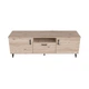 Тумба Лэстер на конусных ножках Ferrum-decor 48x139x38 Черный металл ДСП Дуб Сан-Марино 16 мм (FRD-106806) - изображение 1