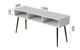 Тумба под телевизор Кентуки Ferrum-decor 45x139x38 Черный металл ДСП Белый 16 мм (FRD-106733) - изображение 5