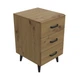 Тумба Вива 3 на конусных ножках Ferrum-decor 56,5x35x40 Черный металл ДСП Дуб Артизан 16 мм (FRD-106824) - изображение 1