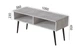 Тумба под ТВ Невада Ferrum-decor 45x100x38 Черный металл ДСП Бетон 16 мм (FRD-106719) - изображение 3