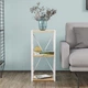 Этажерка 3/34 Ferrum-decor Серии Конект 73x34x28 белый ДСП Дуб Артизан 16мм (FRD-104297) - изображение 1